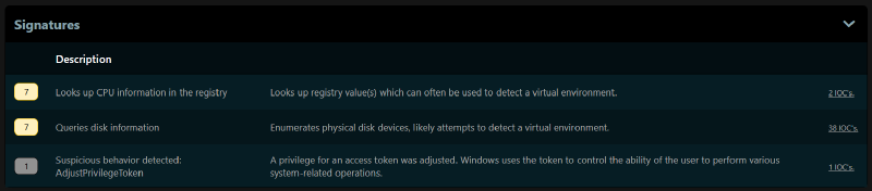 Cuckoo3 Ransomware.Petya - signatures