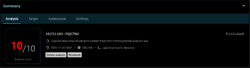 Cuckoo3 Summary Analysis
