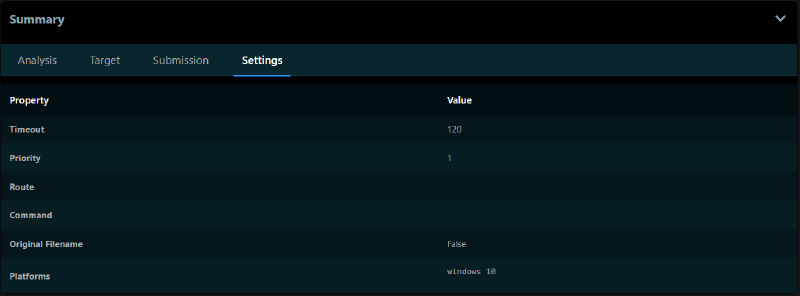 Cuckoo3 Summary Settings