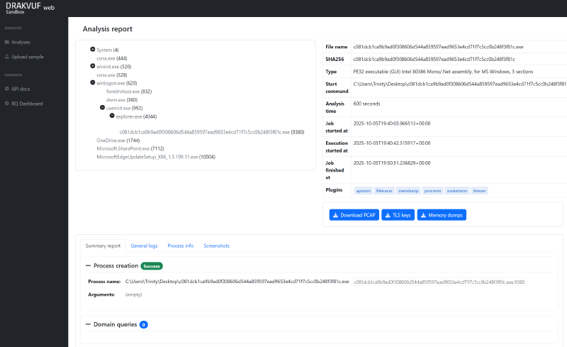 Drakvuf Analysis Report