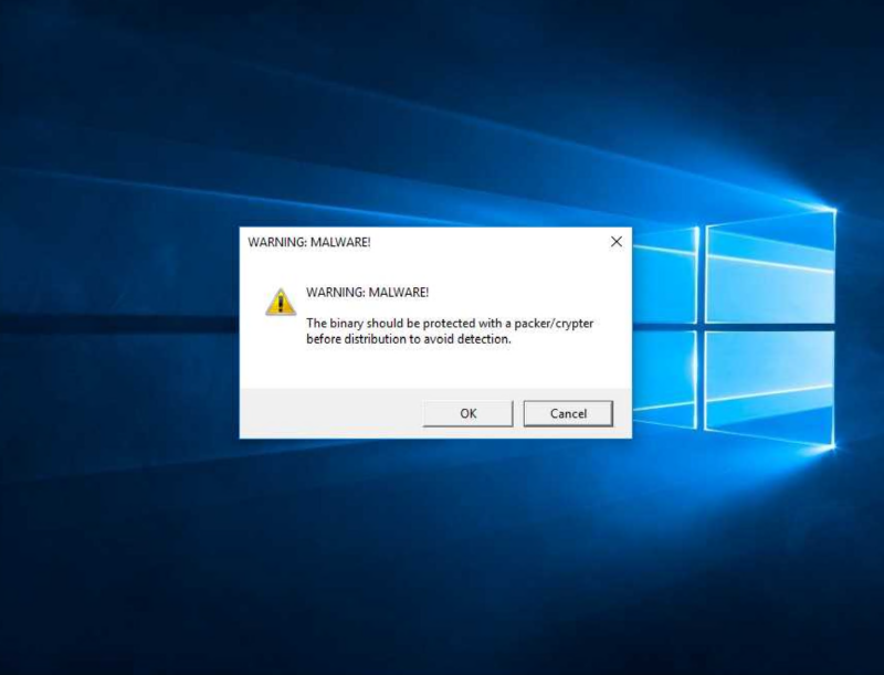 Vidar warning pop-up